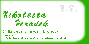 nikoletta herodek business card